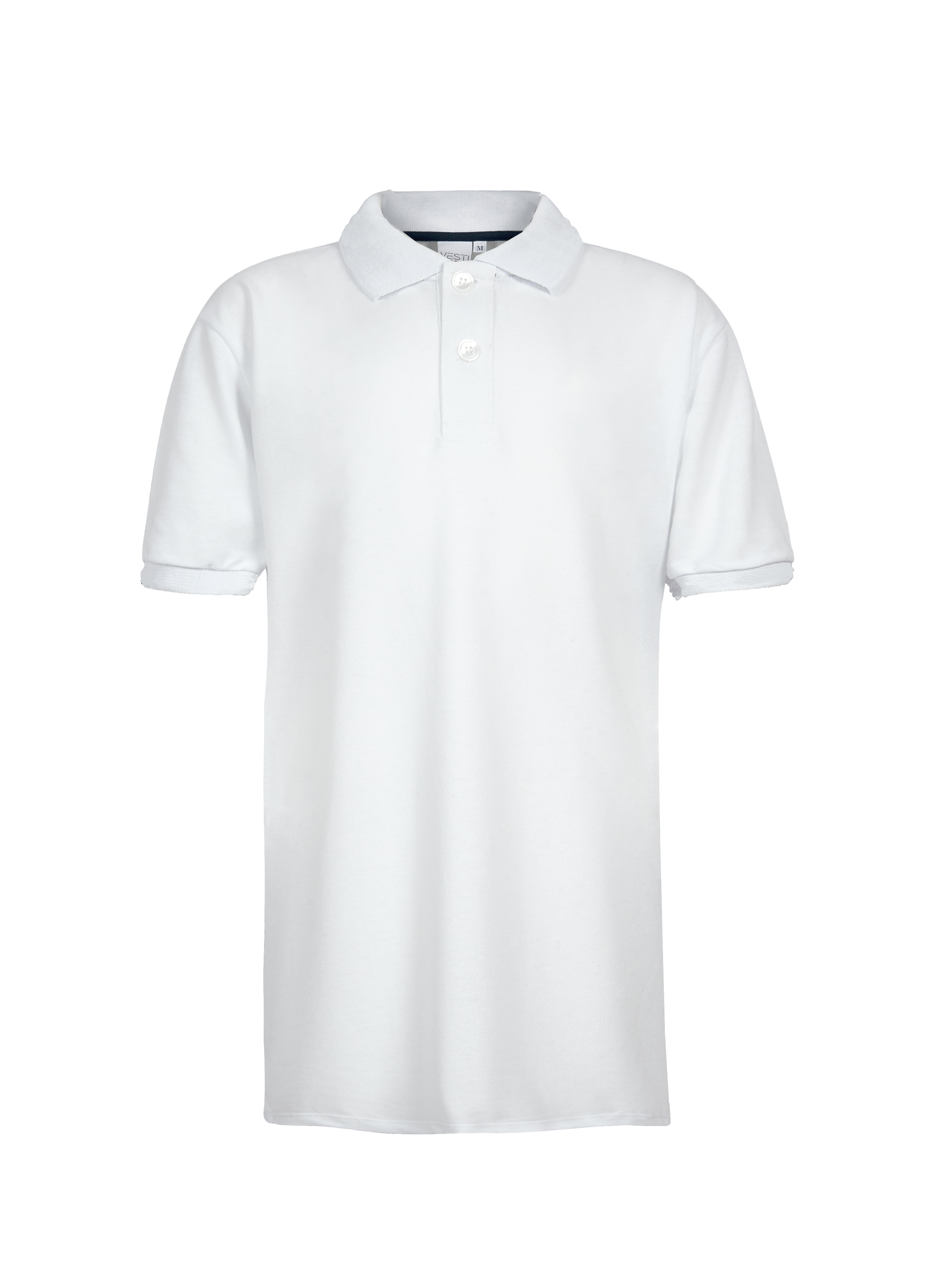 Camisa polo infantil de piqué com detalhes em renda, manga curta. - 99 - Branco