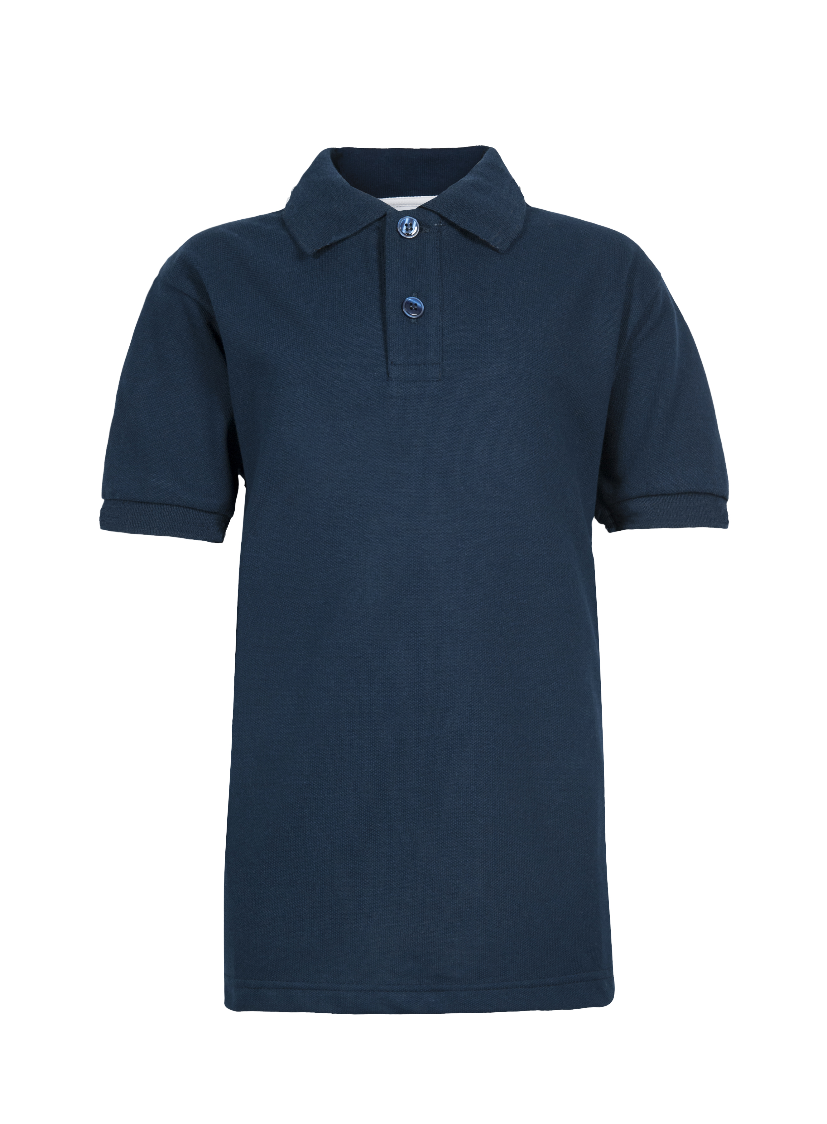 Camisa polo infantil de piqué com detalhes em renda, manga curta. - 18 - Azul
