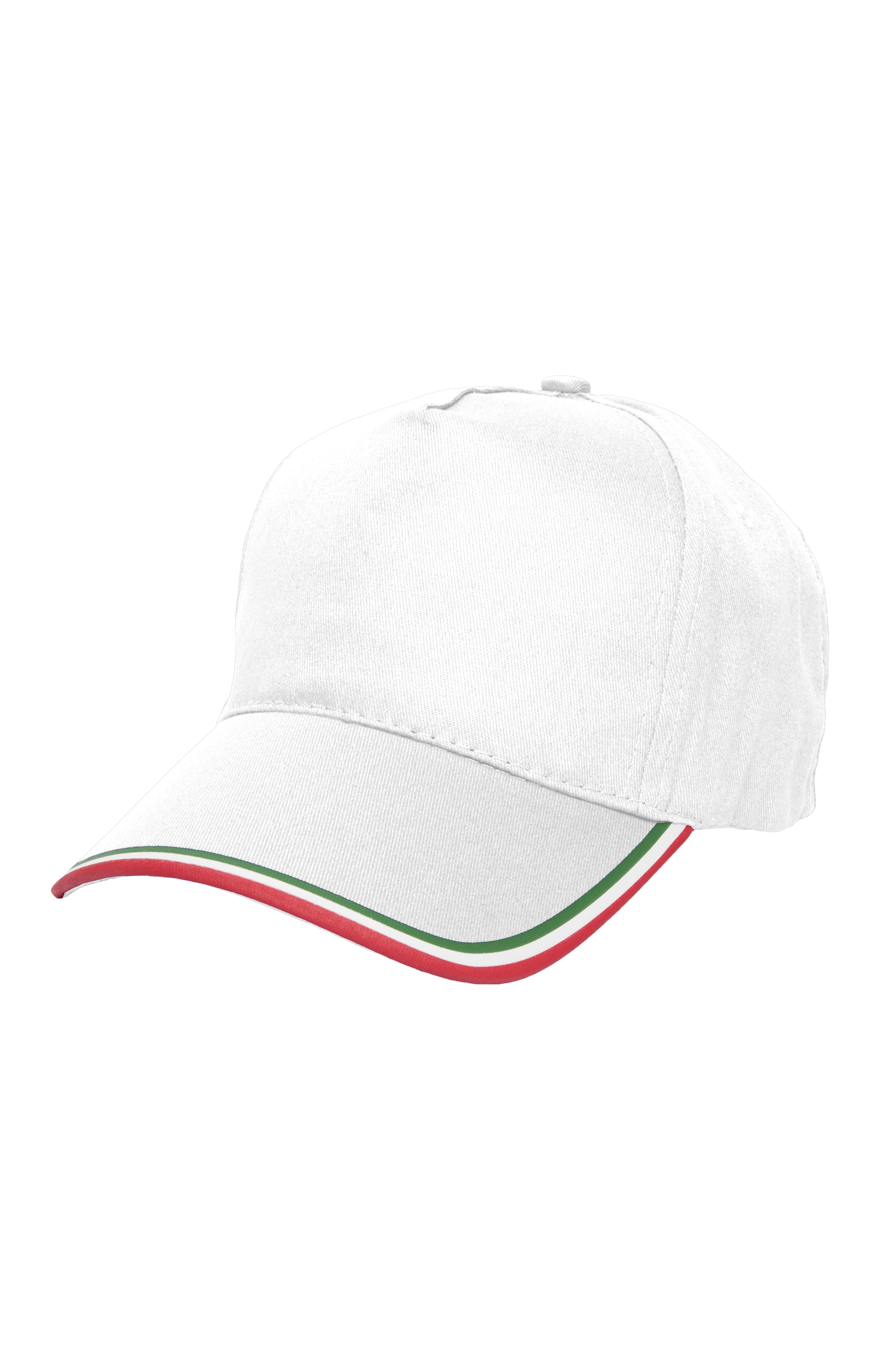 Boné estilo italiano com 5 painéis - WH - Branco
