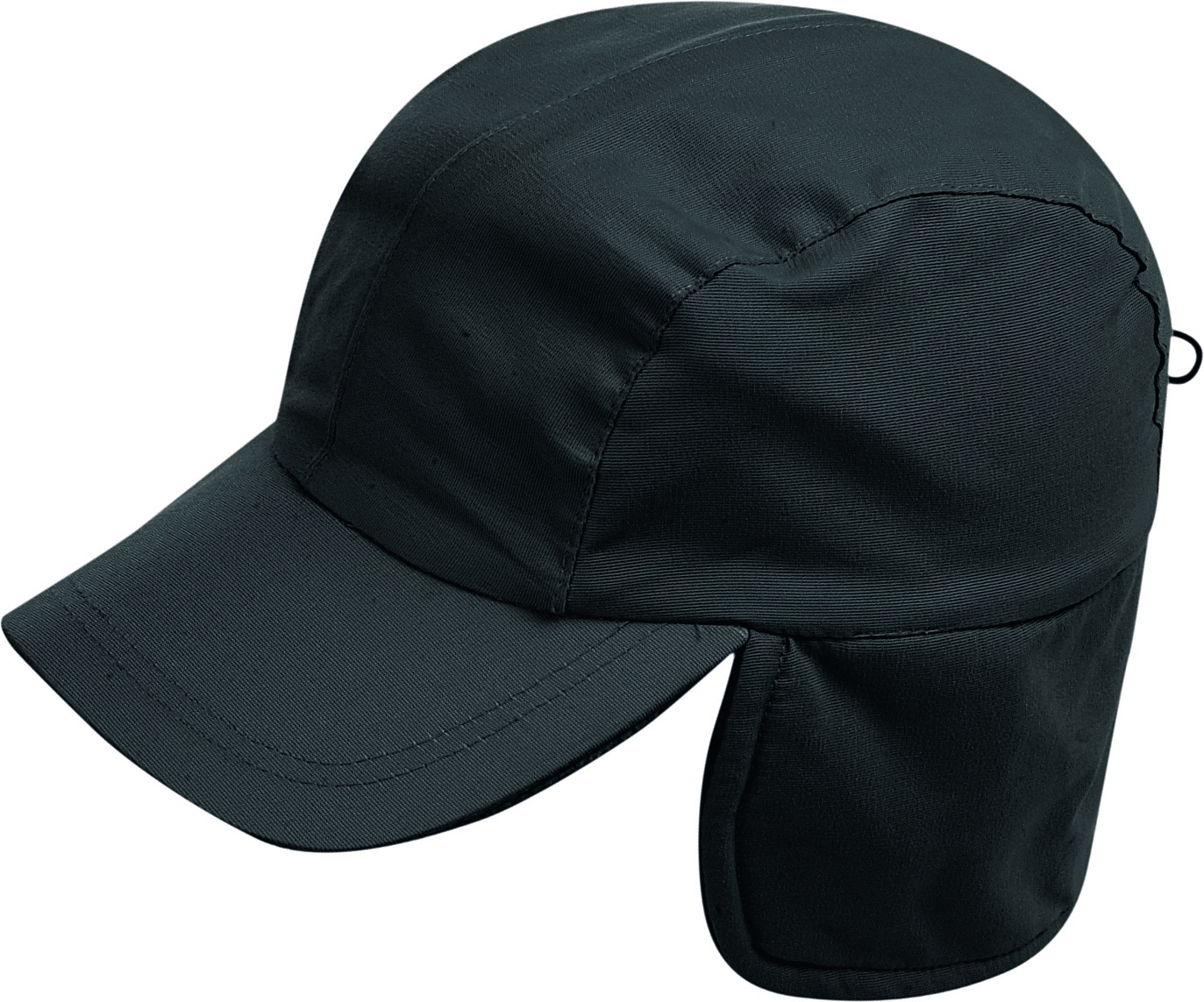 Boné canadense de 4 painéis em nylon/pelo preto - BK - Preto