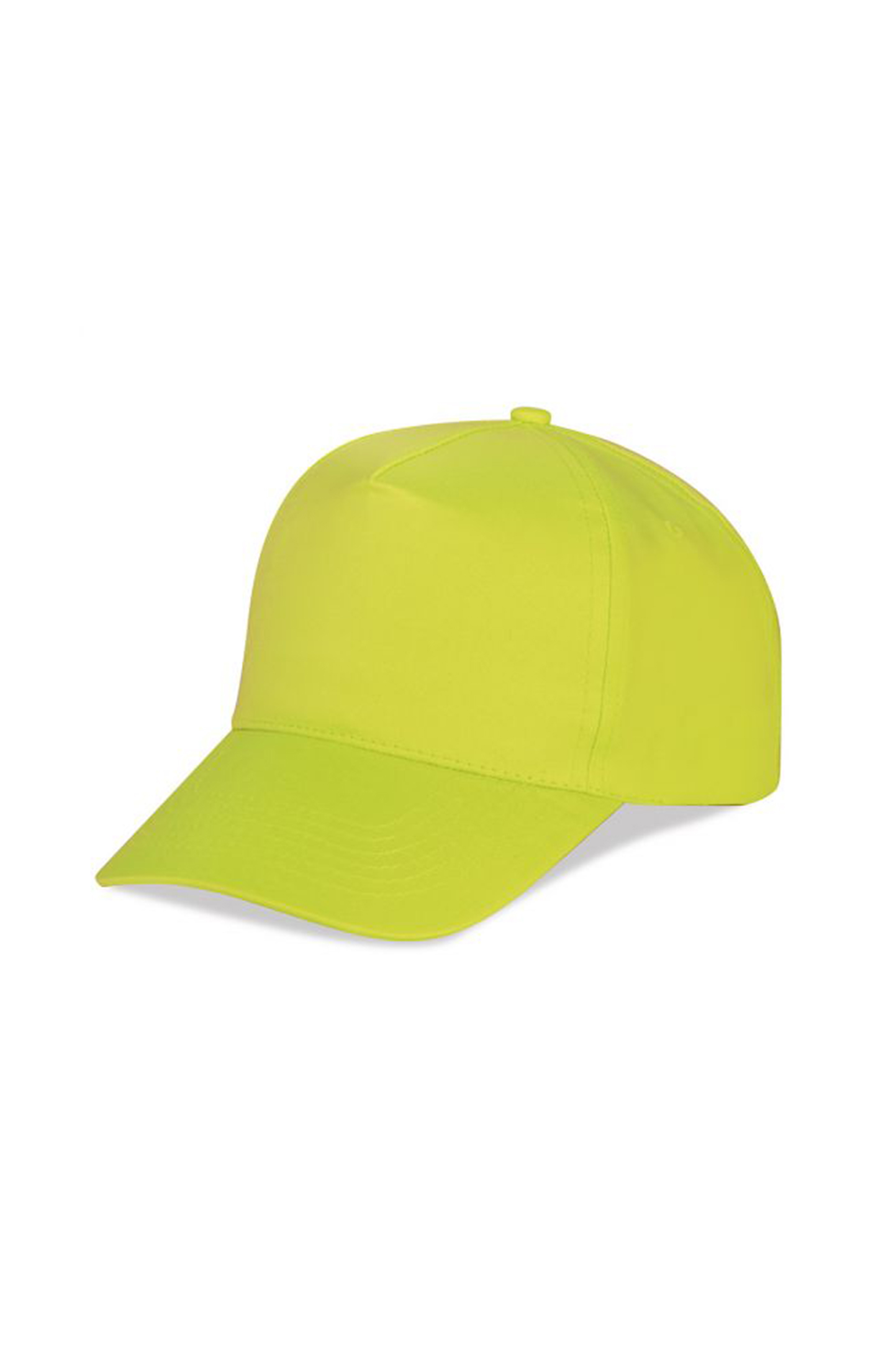 Boné de beisebol fluorescente com 5 painéis - YE - Amarelo