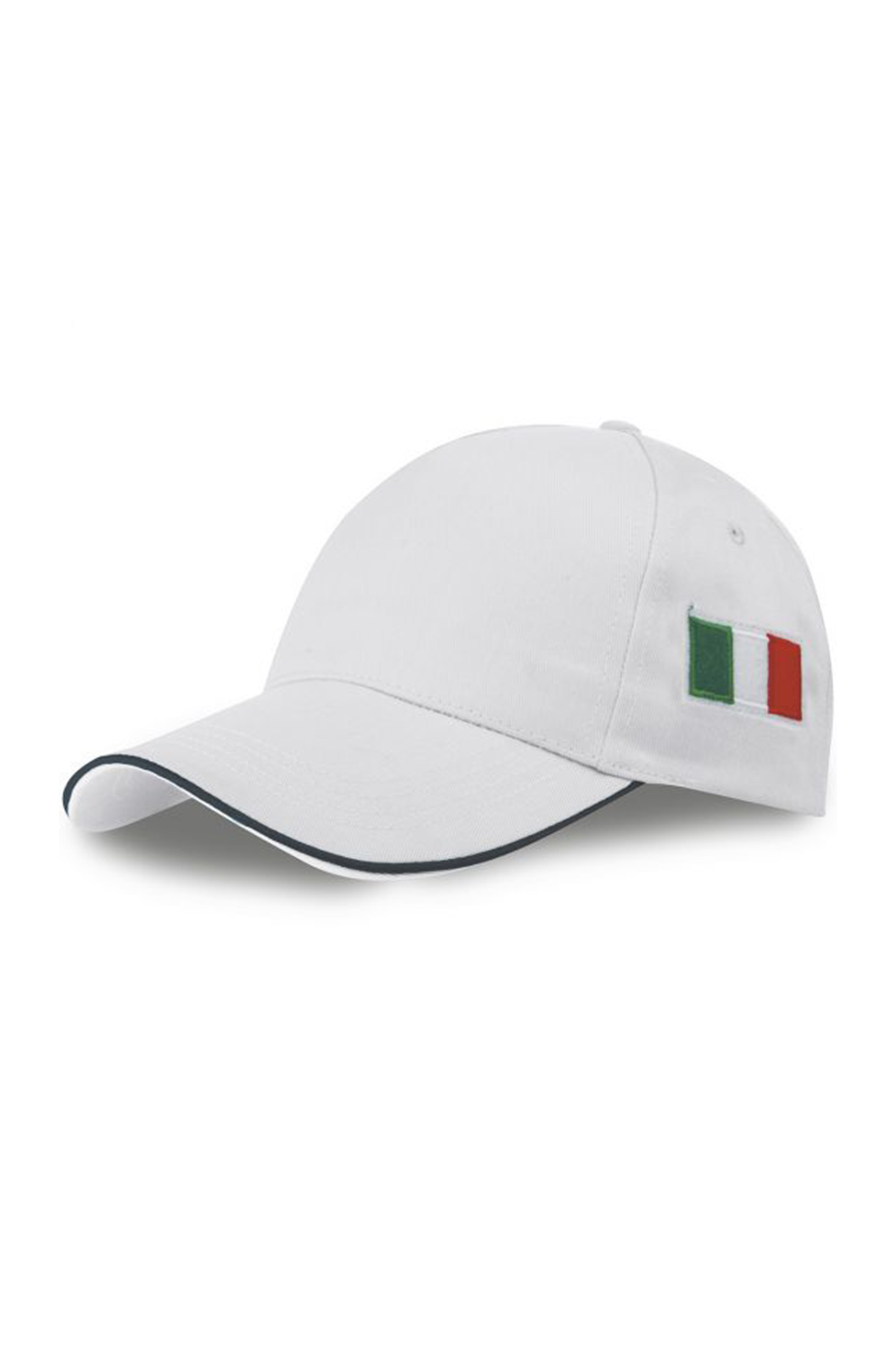Boné de bandeira com 5 painéis - WH - Branco