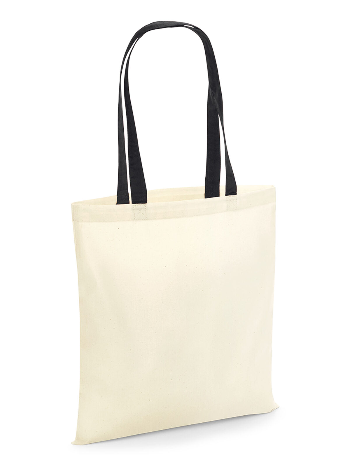 Bolsa reutilizável - Alças contrastantes - Natural/Preto