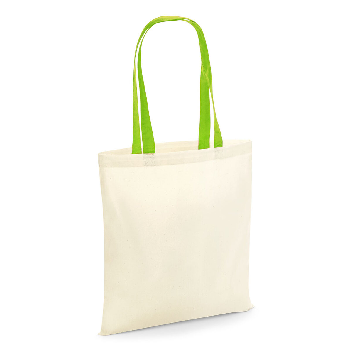 Bolsa reutilizável - Alças contrastantes - Verde Limão/Natural