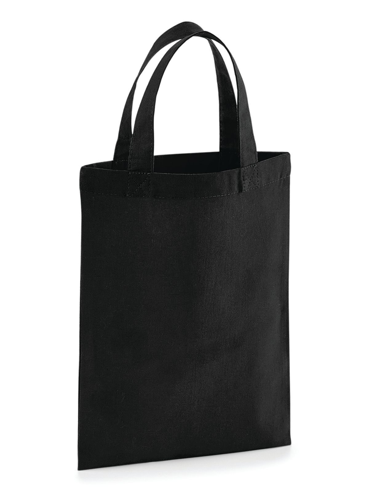 Sacola de festa de algodão reutilizável - BLK - Preto