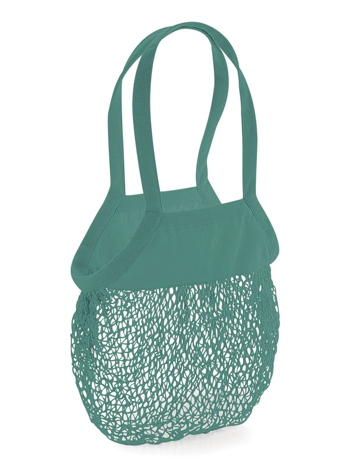 Sacola de compras de malha de algodão orgânico - SAG - Verde sálvia