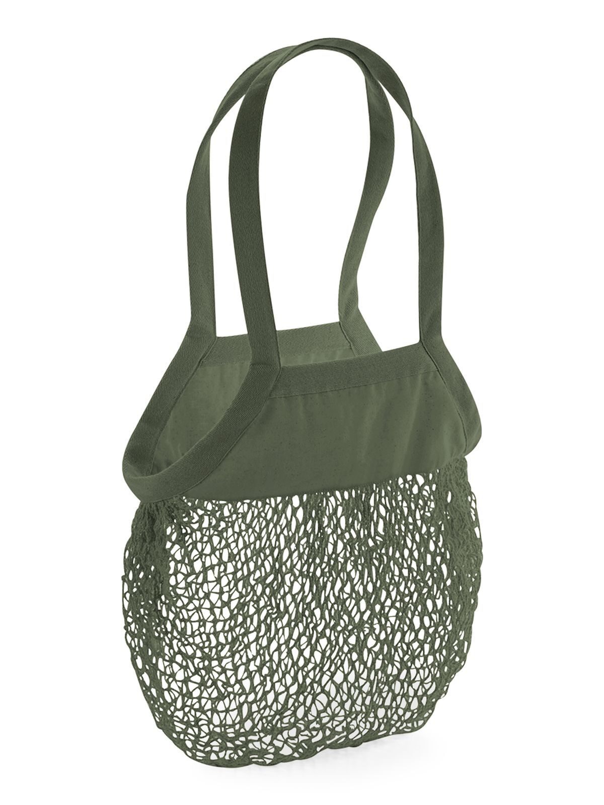 Sacola de compras de malha de algodão orgânico - OLI - Azeitonas verdes