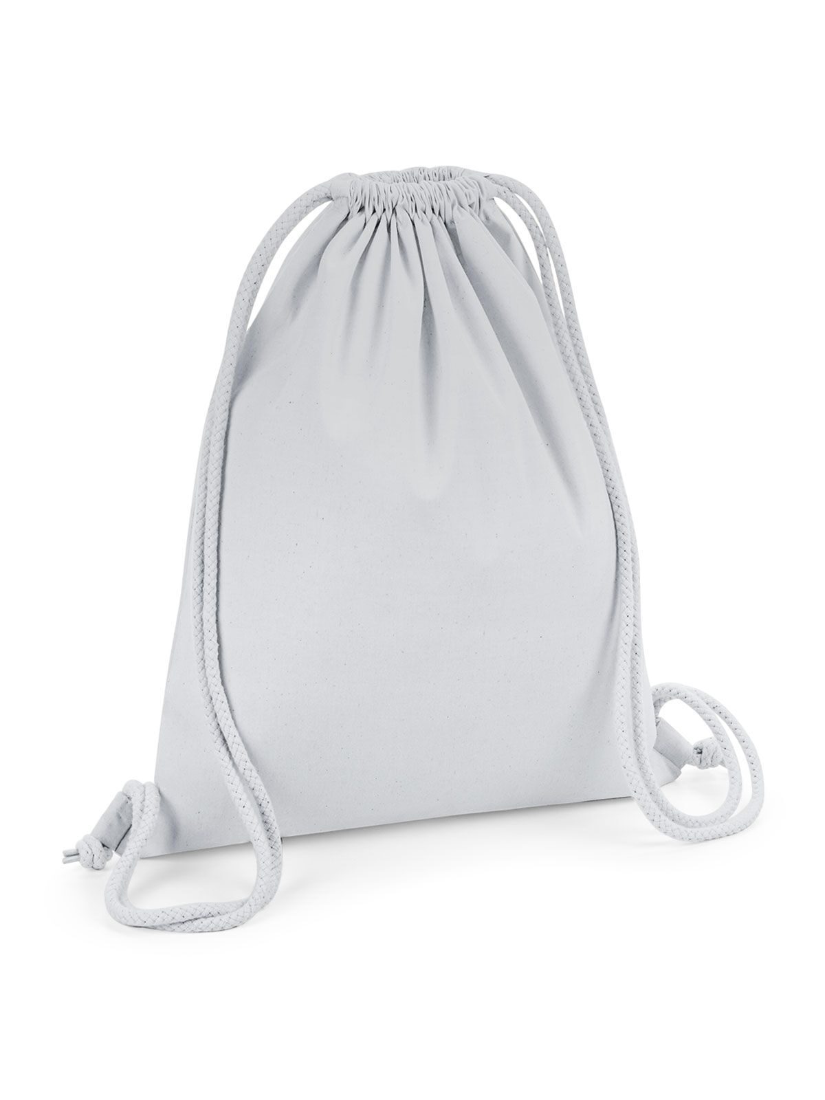Gymsac de algodão orgânico premium - LGR - Cinza claro