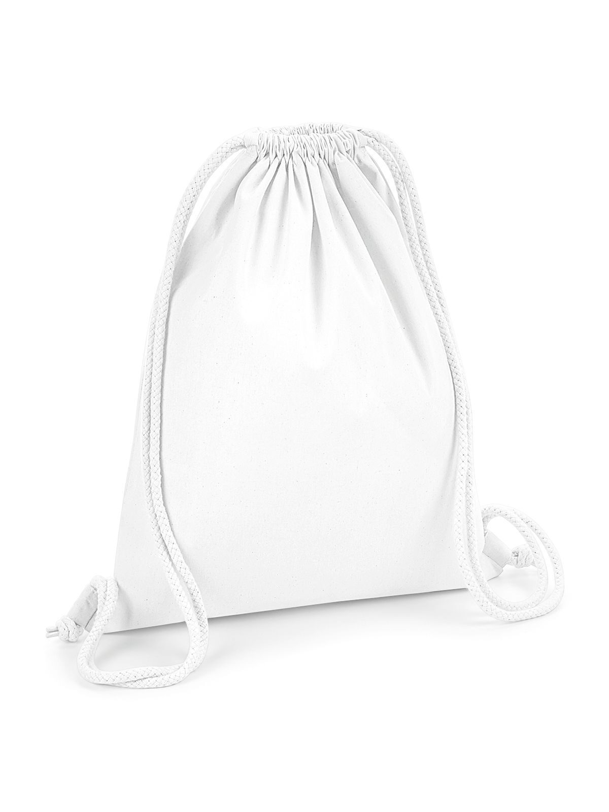 Gymsac de algodão orgânico premium - WHI - Branco