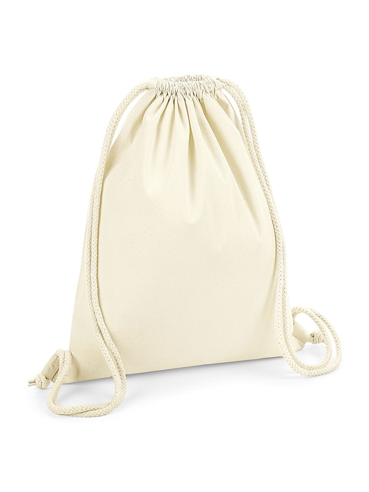 Gymsac de algodão orgânico premium - NAT - Natural