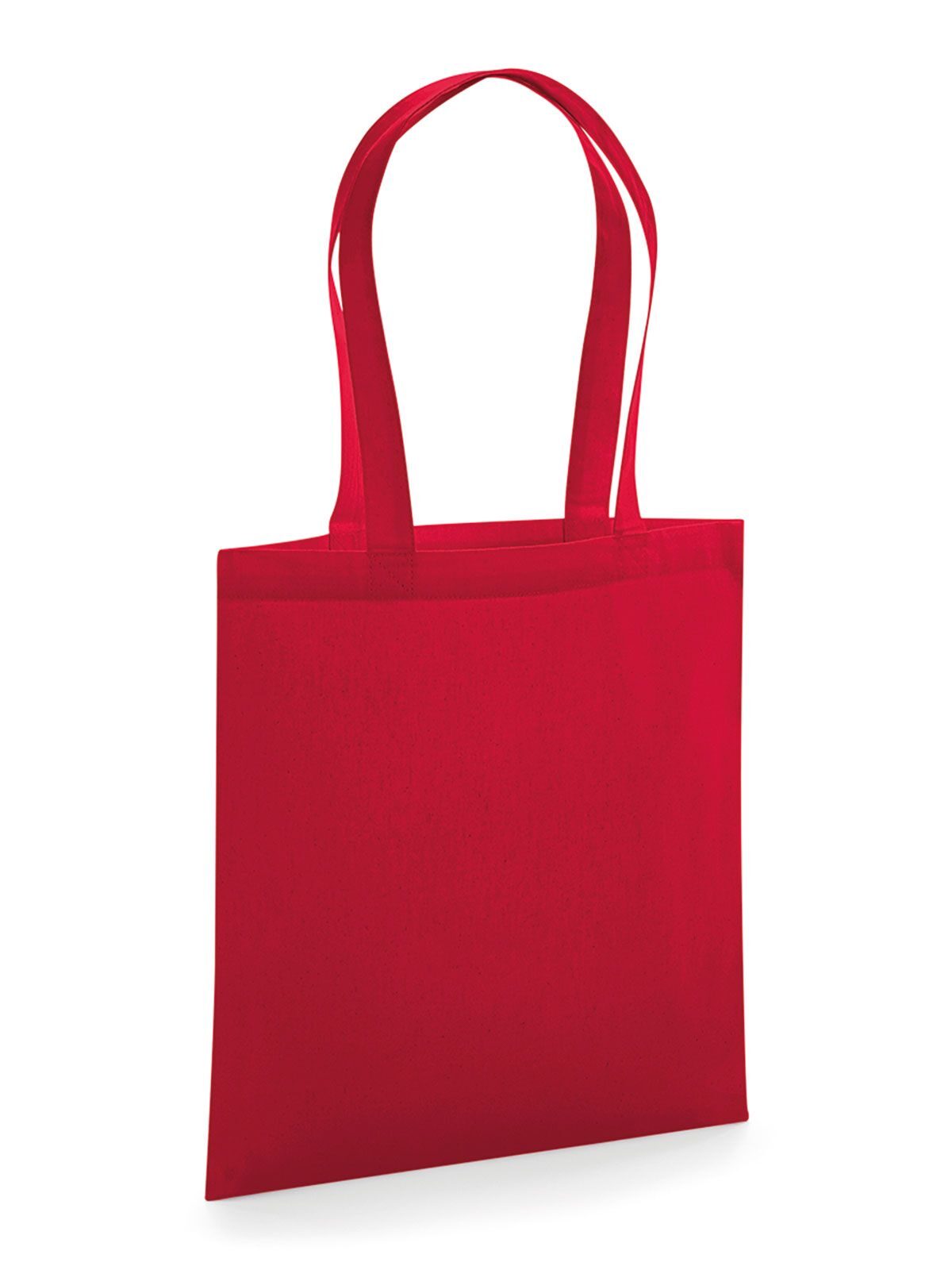 Sacola de algodão orgânico premium - CSR - Vermelho clássico