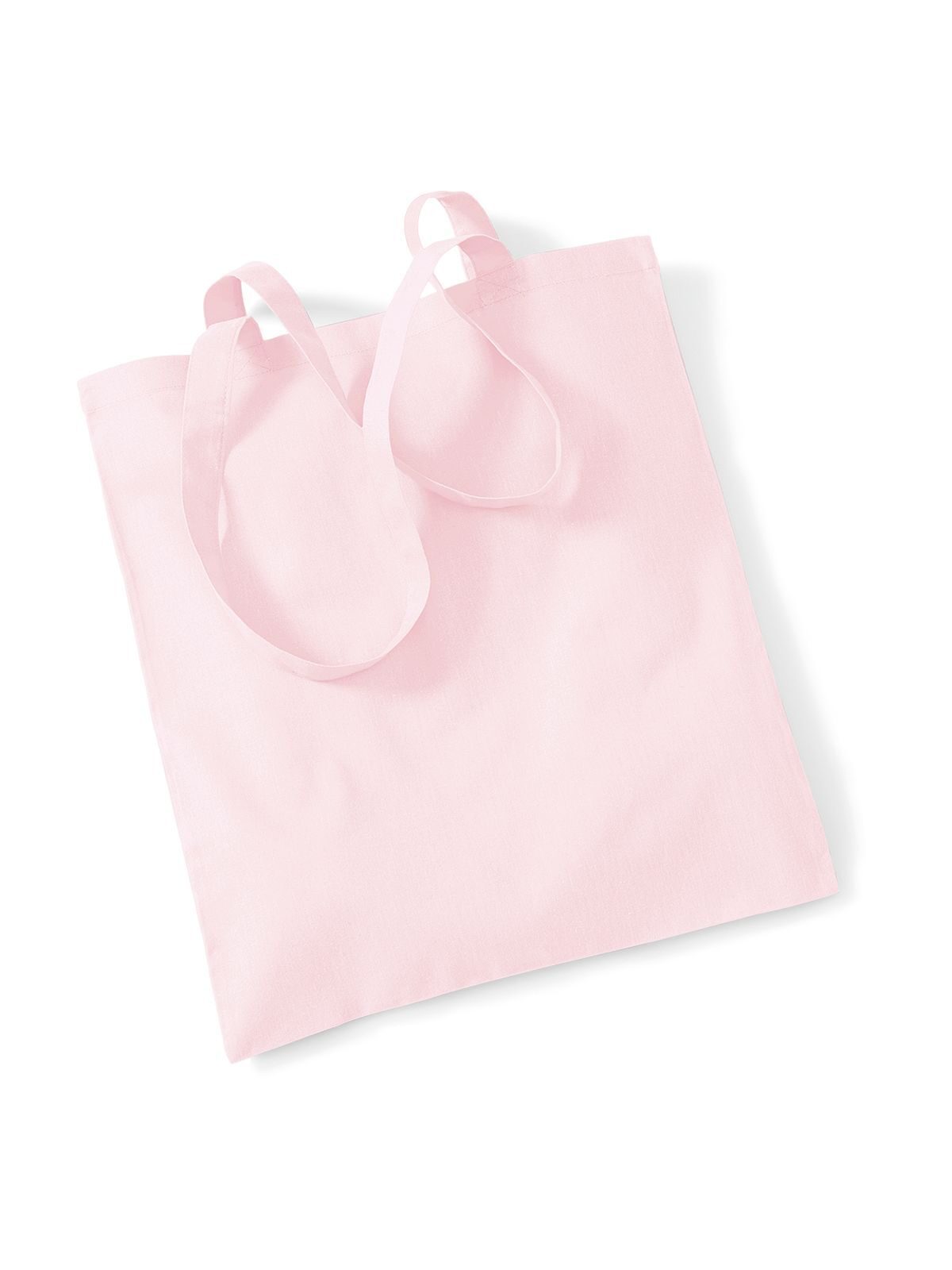 Bolsa reutilizável com alças longas. - PTPW - Rosa pastel