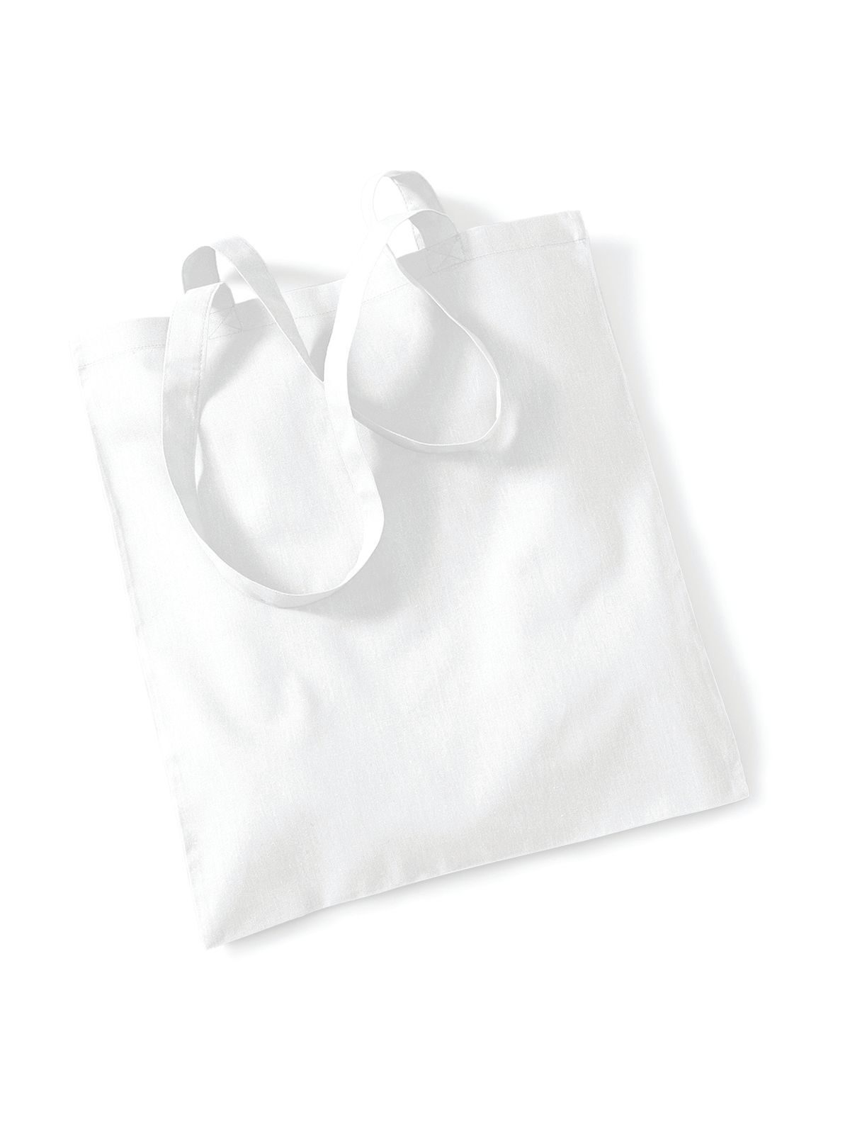 Bolsa reutilizável com alças longas. - WHI - Branco
