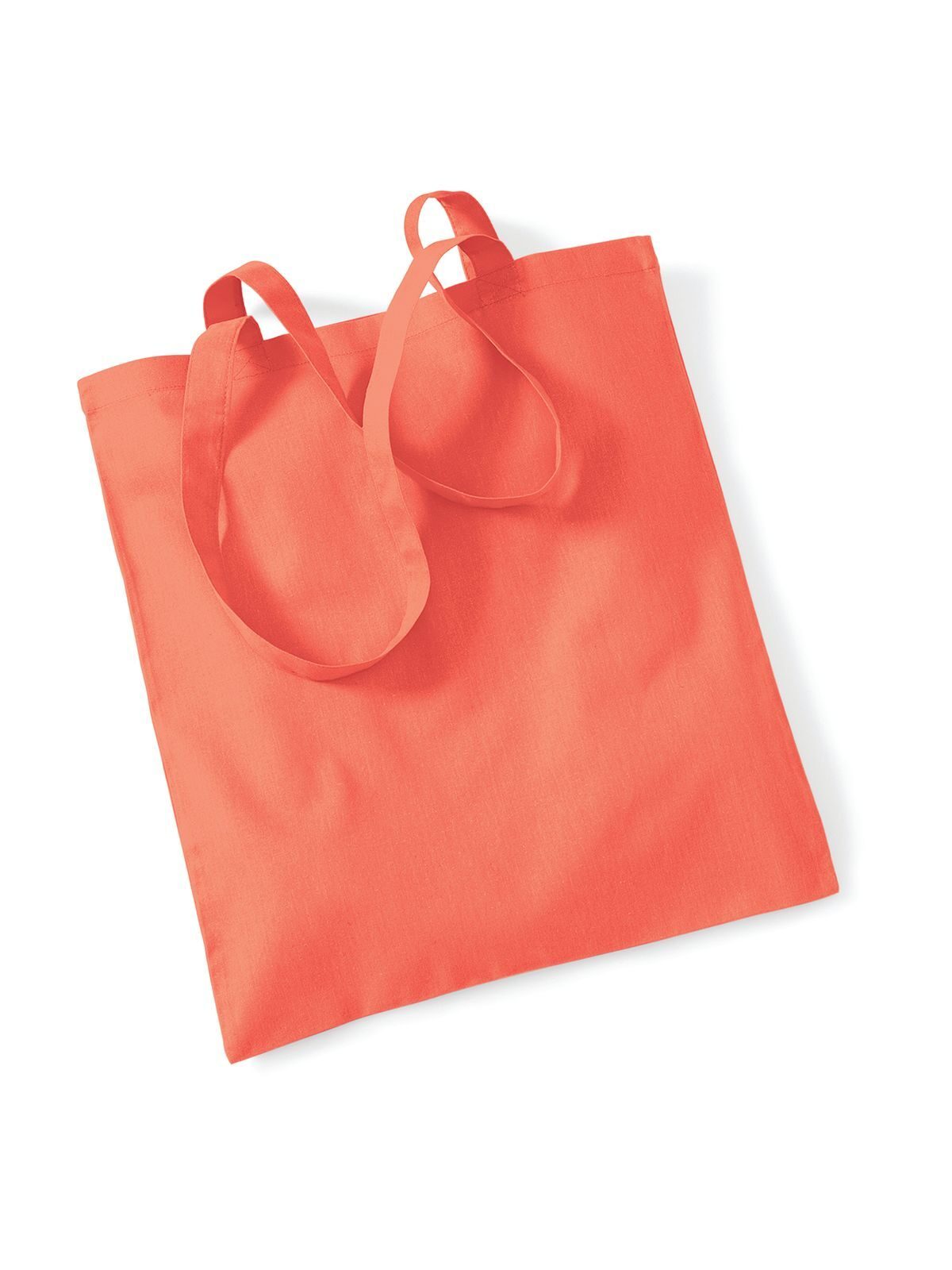 Bolsa reutilizável com alças longas. - COR - Coral