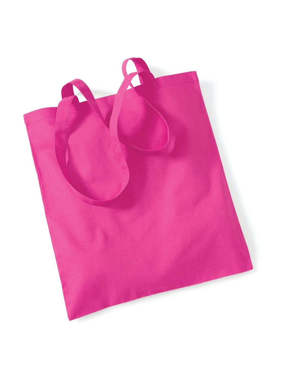 Bolsa reutilizável com alças longas. - FUS - Fúcsia