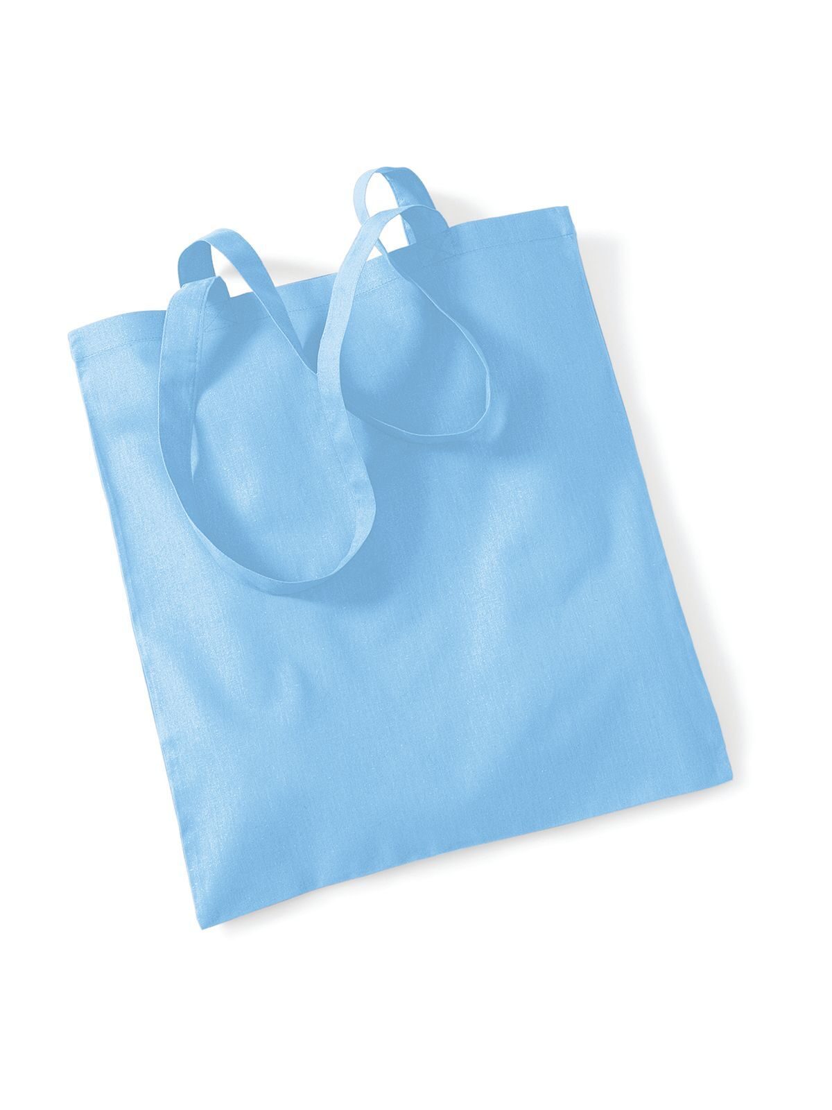 Bolsa reutilizável com alças longas. - SKY - Azul celeste