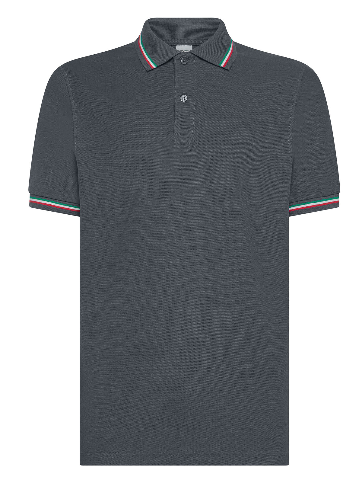 Polo Tricolor Itália - DG - Cinza escuro