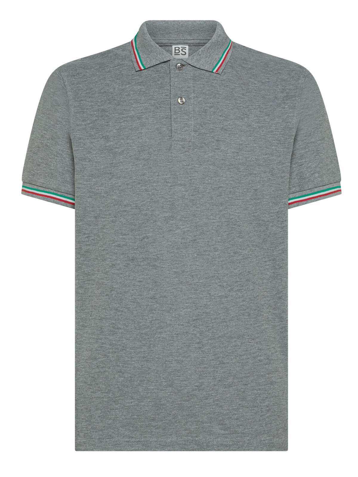 Polo Tricolor Itália - GY - Cinza Mesclado