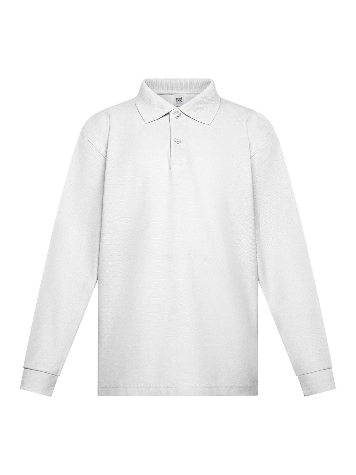 Camisa polo Evolution de manga comprida para crianças - WH - Branco