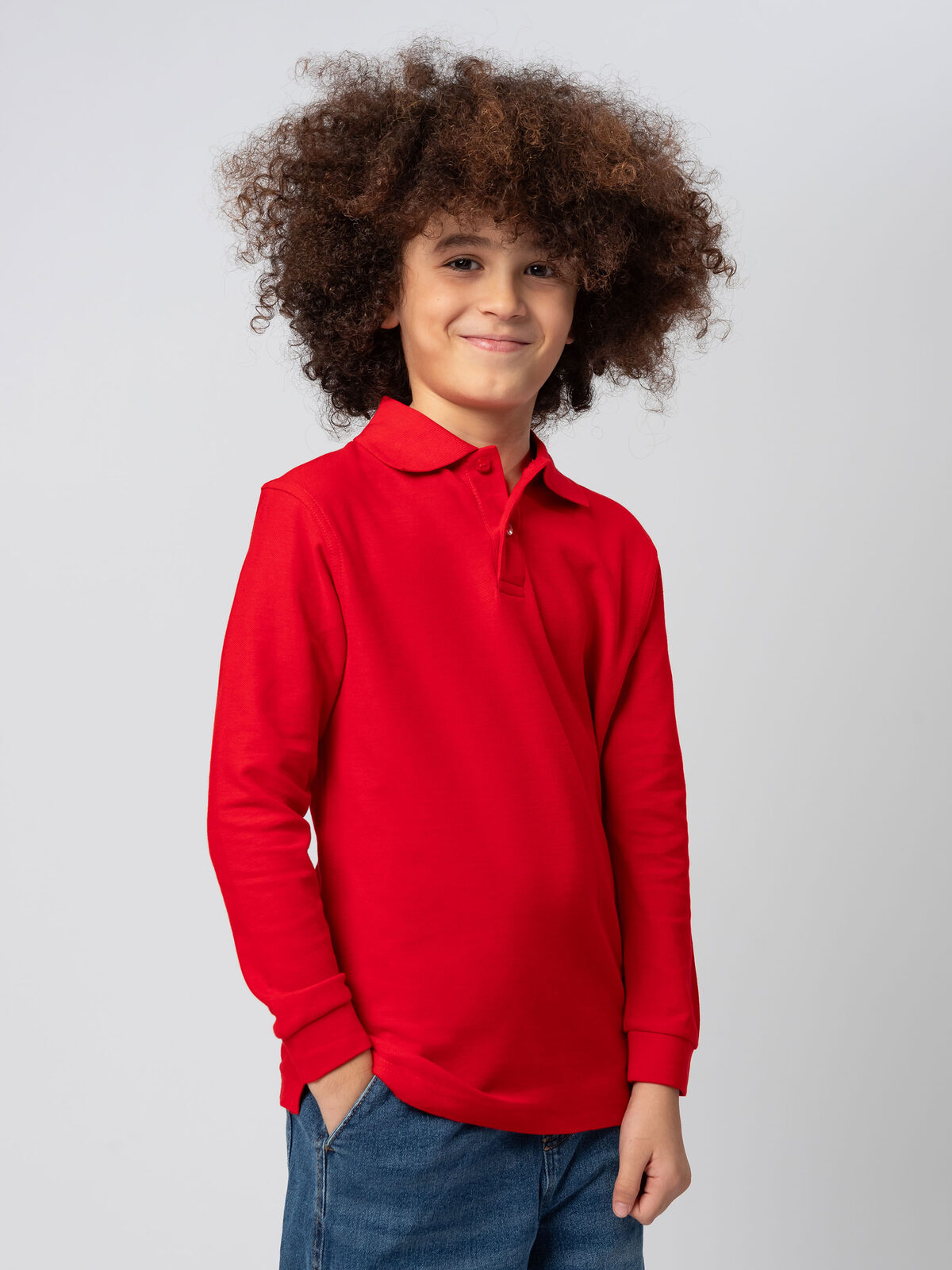 Camisa polo Evolution de manga comprida para crianças