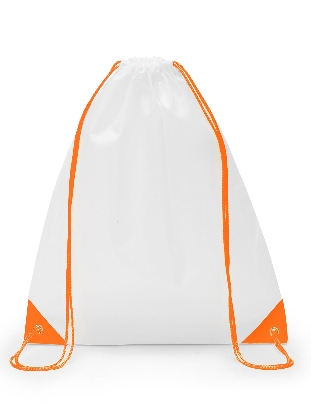 Bolsa de ginástica em poliéster - WHOR - BRANCO-LARANJA