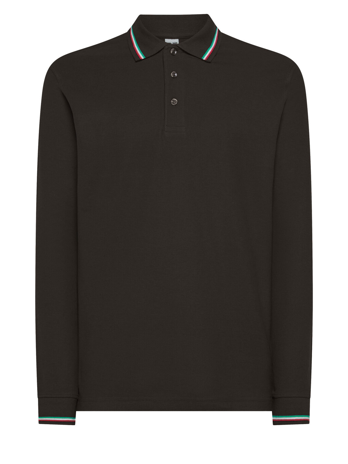 Polo de manga comprida da Itália - BK - BK-PRETO