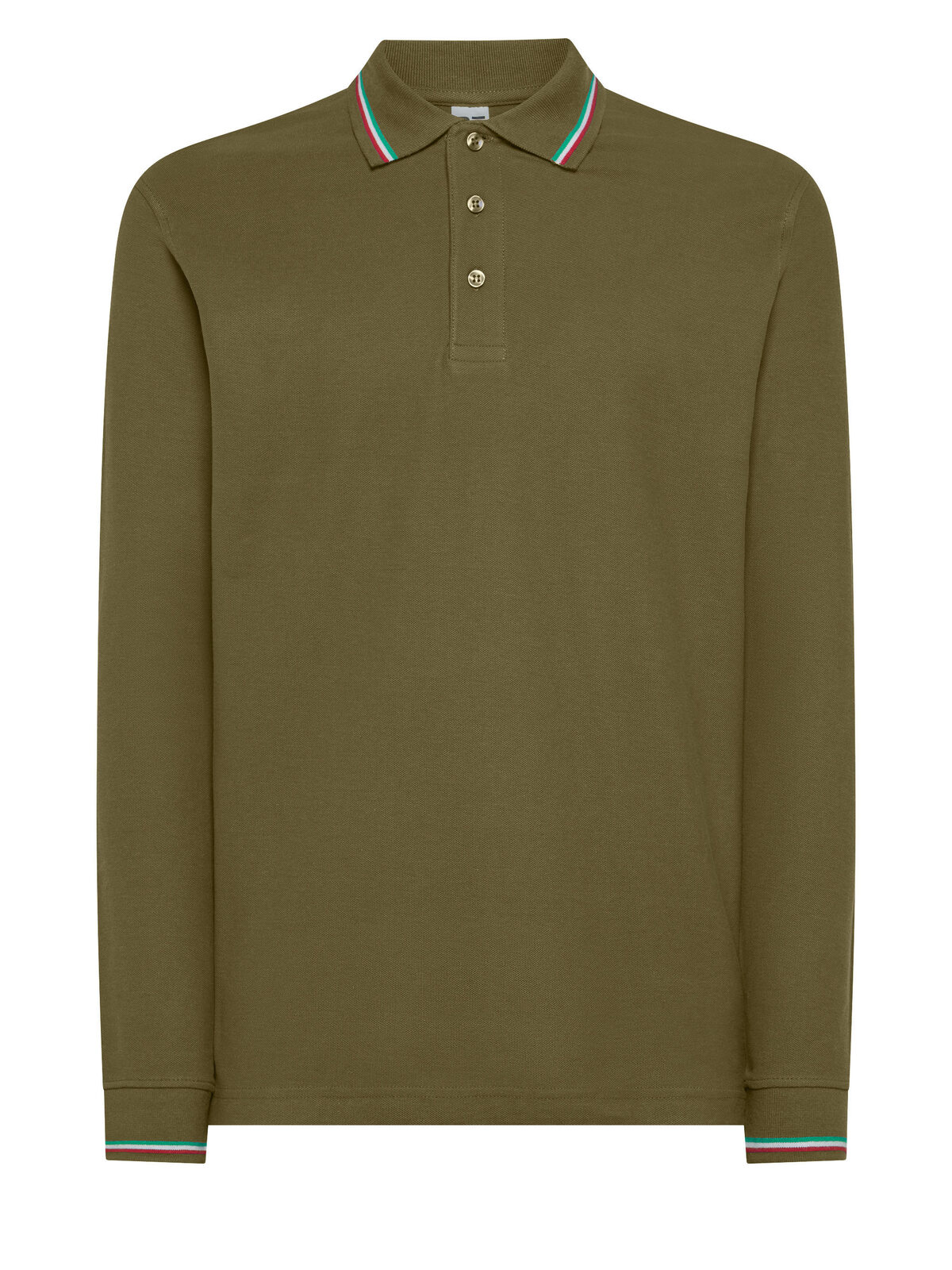 Polo de manga comprida da Itália - OL - Olive
