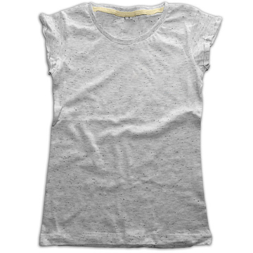 Camiseta infantil feminina - 1KW - Branco mesclado