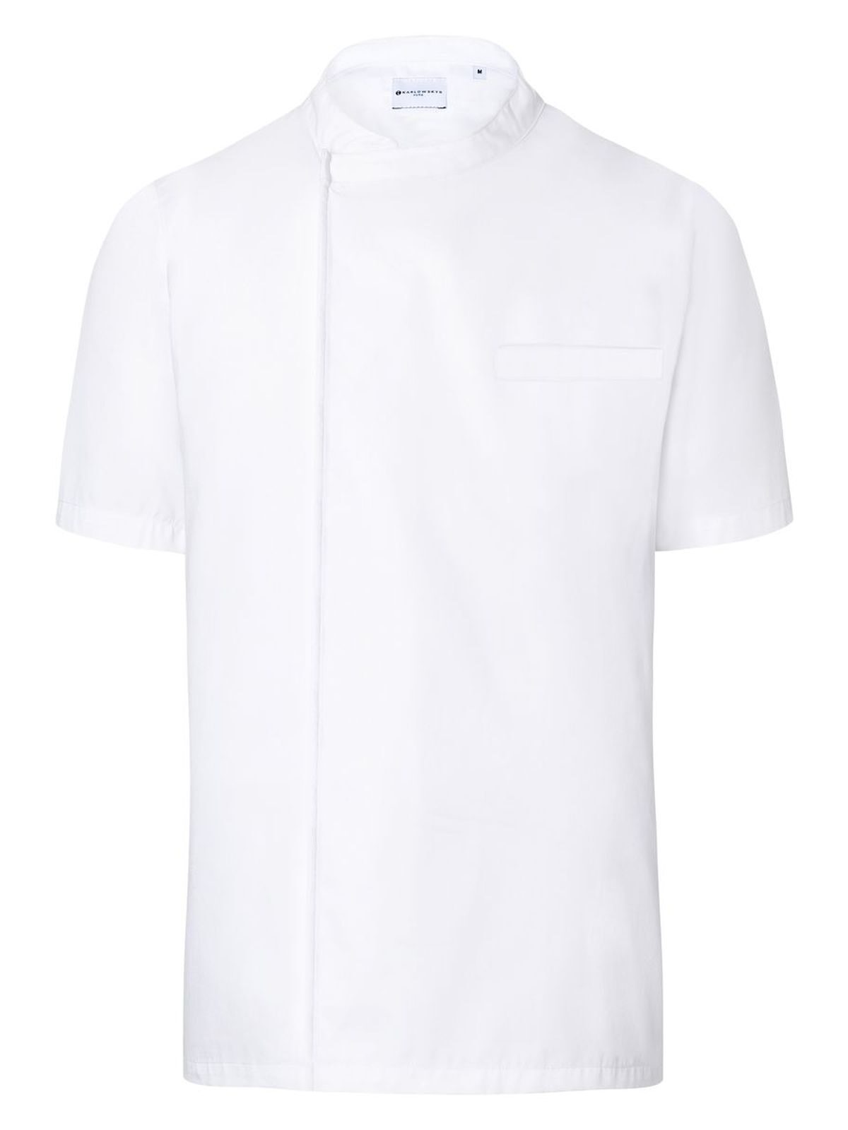 Camisa básica de chef de manga curta - 3 - Branco