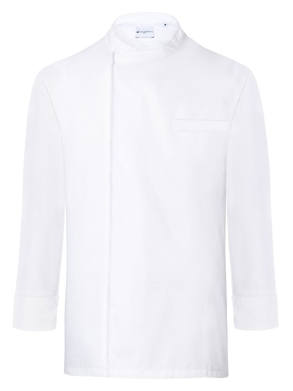Camisa básica de chef de manga comprida - 3 - Branco