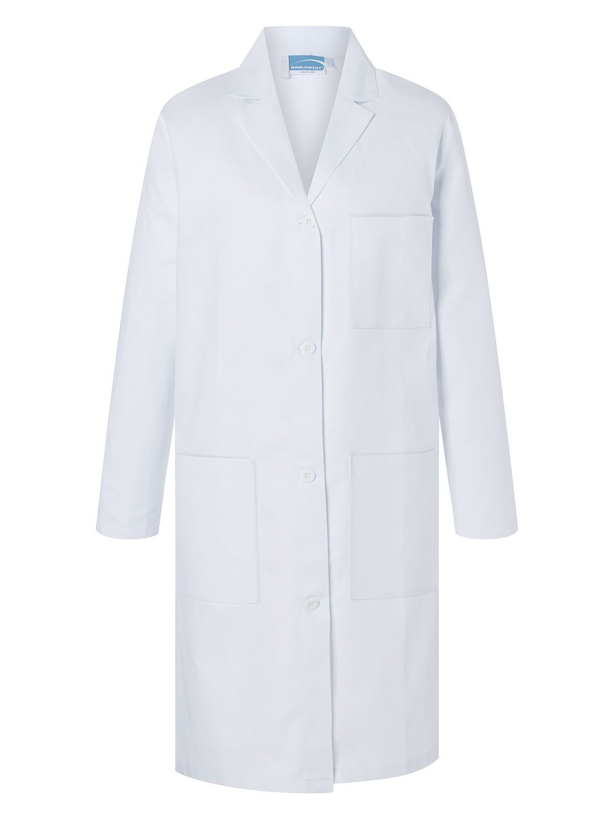 Jaleco médico e de laboratório feminino básico - 3 - Branco
