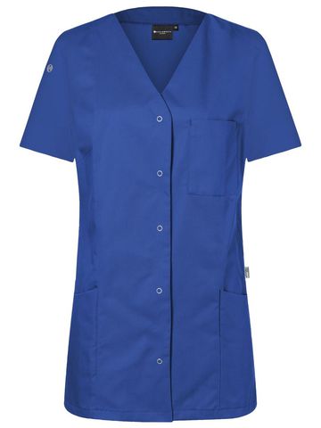 Avental de trabalho feminino com botões de pressão - 76 - Azul Royal