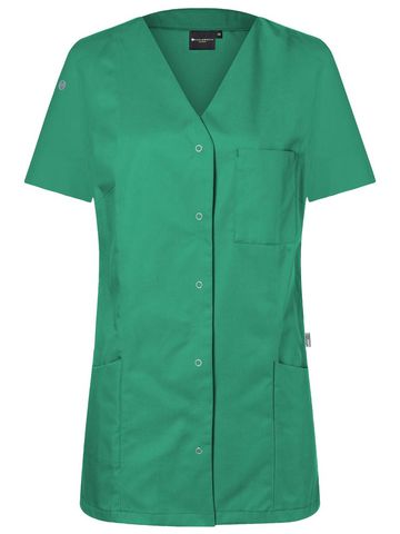 Avental de trabalho feminino com botões de pressão - 72 - Verde Esmeralda