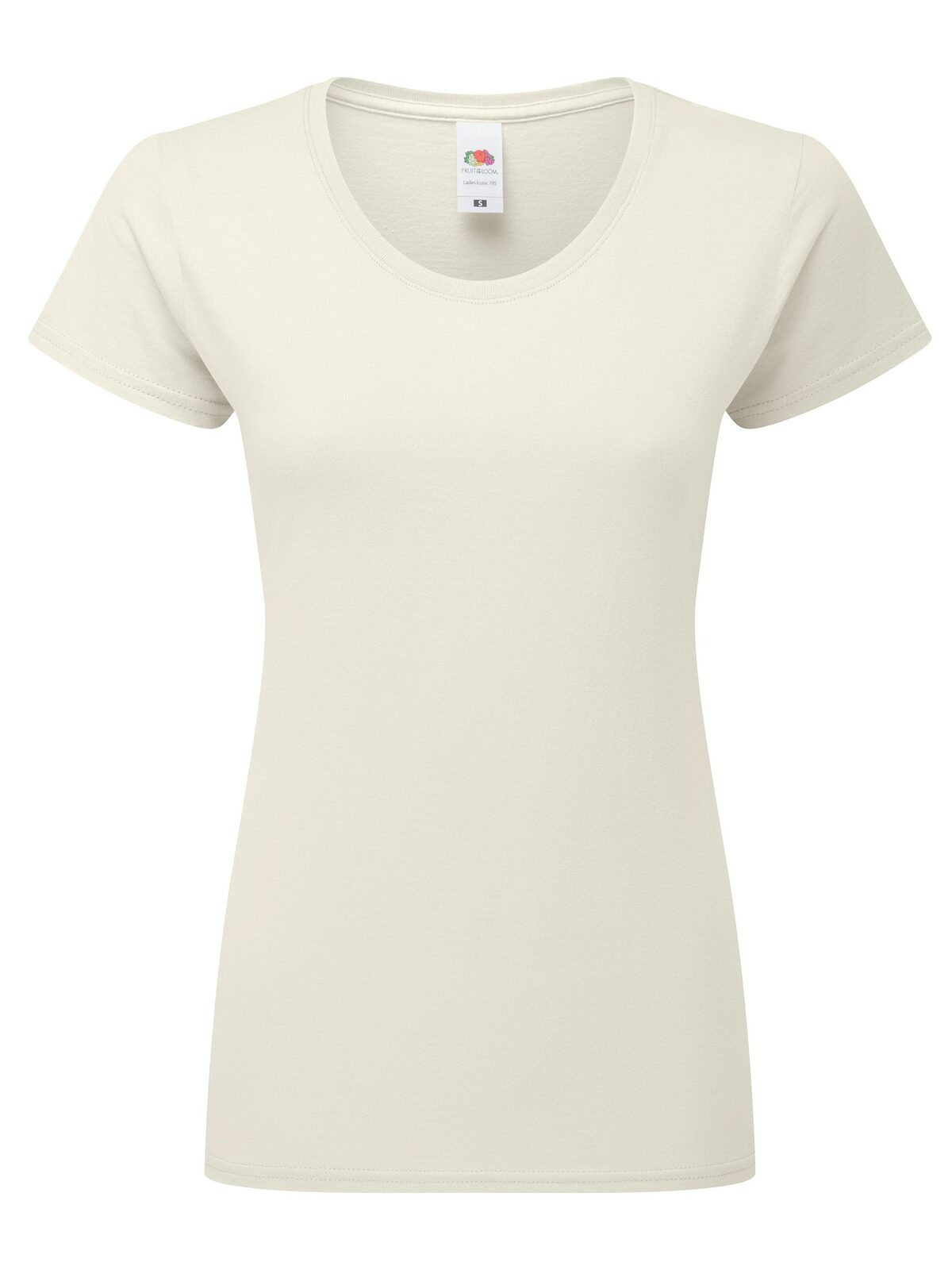 Camiseta feminina icônica 195 Ringspun - 60 - Natural