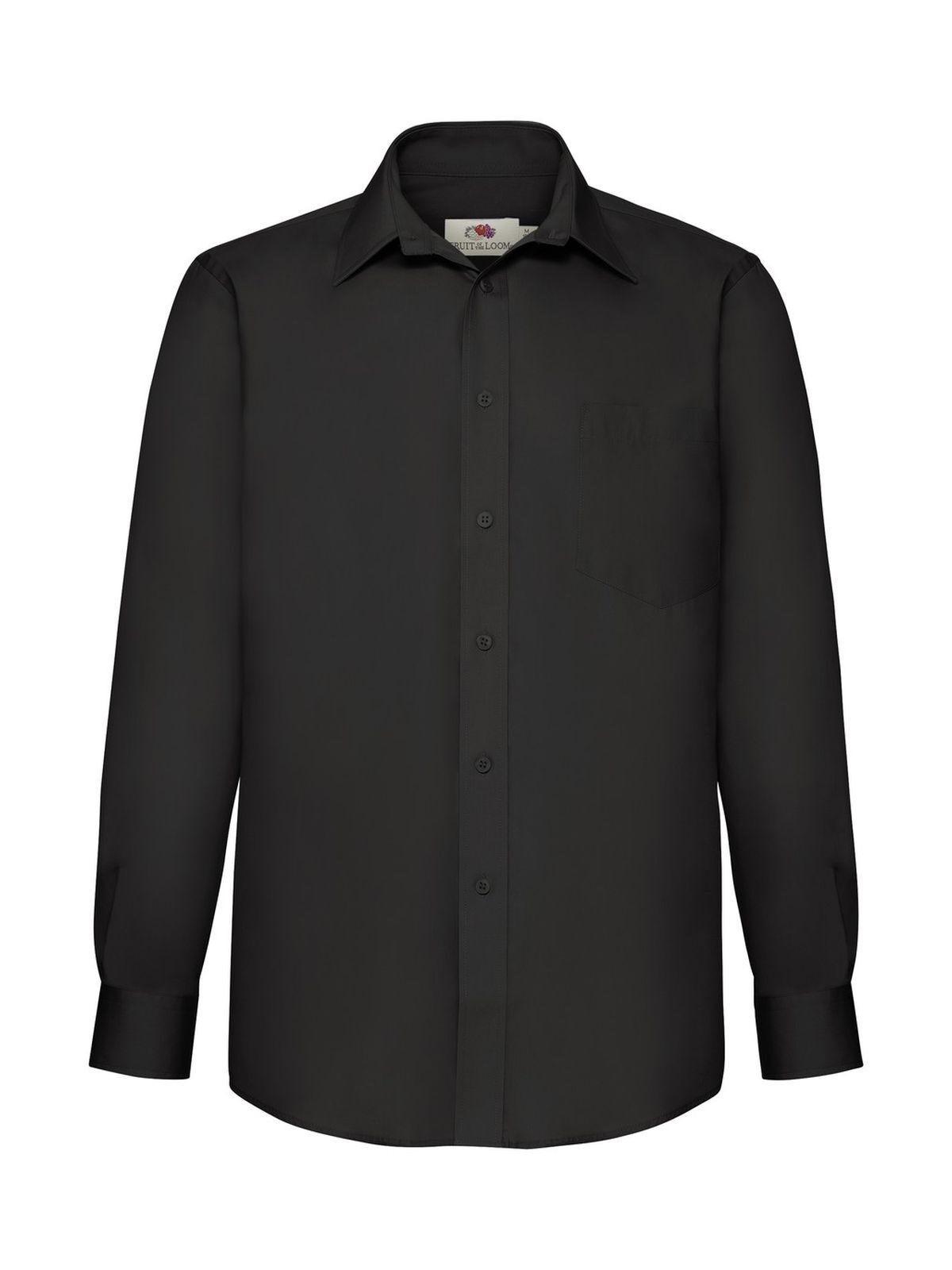 Camisa de popeline de manga comprida - 36 - Preto