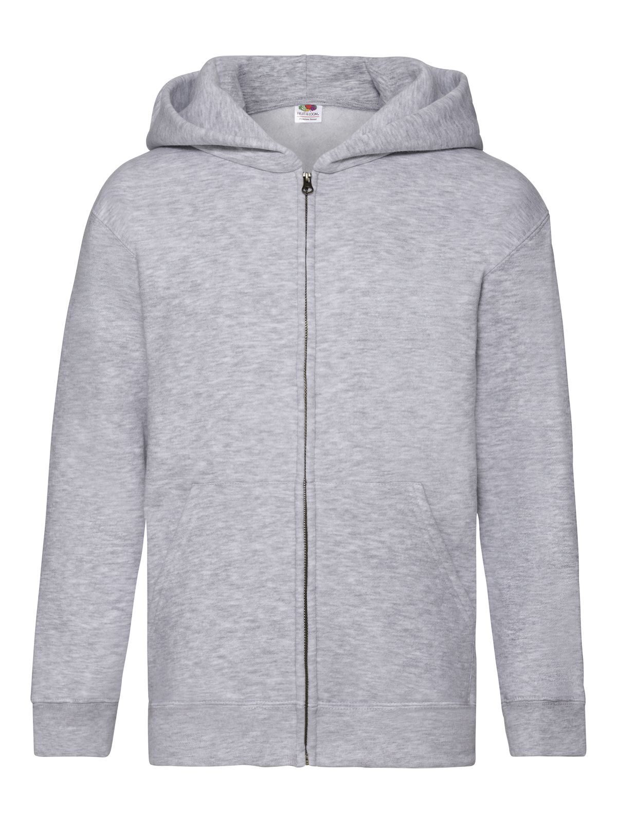 Jaqueta infantil premium com capuz - 94 - Heather Grey