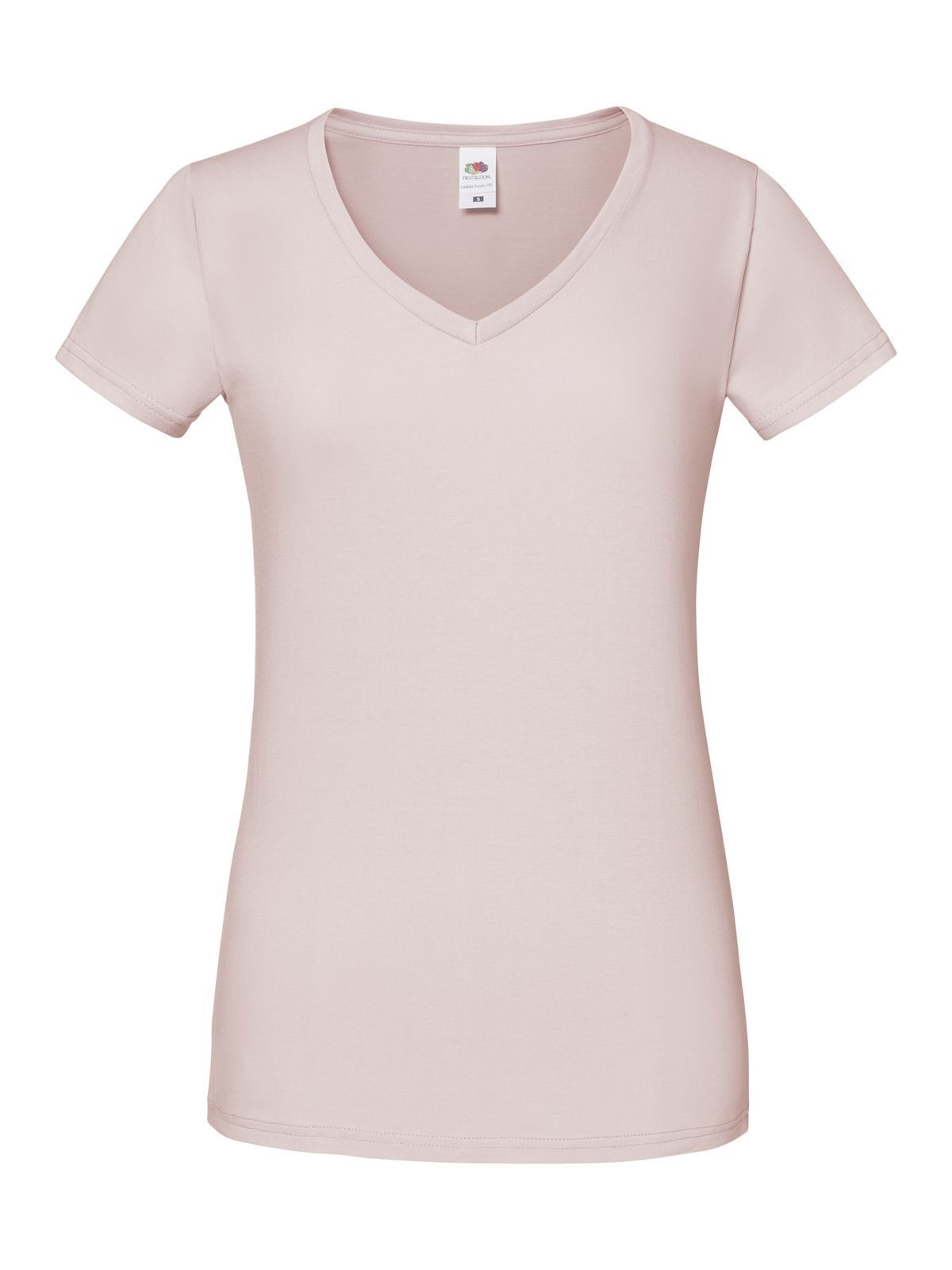 Camiseta feminina icônica com decote em V 150 - PR - Rosa Pó