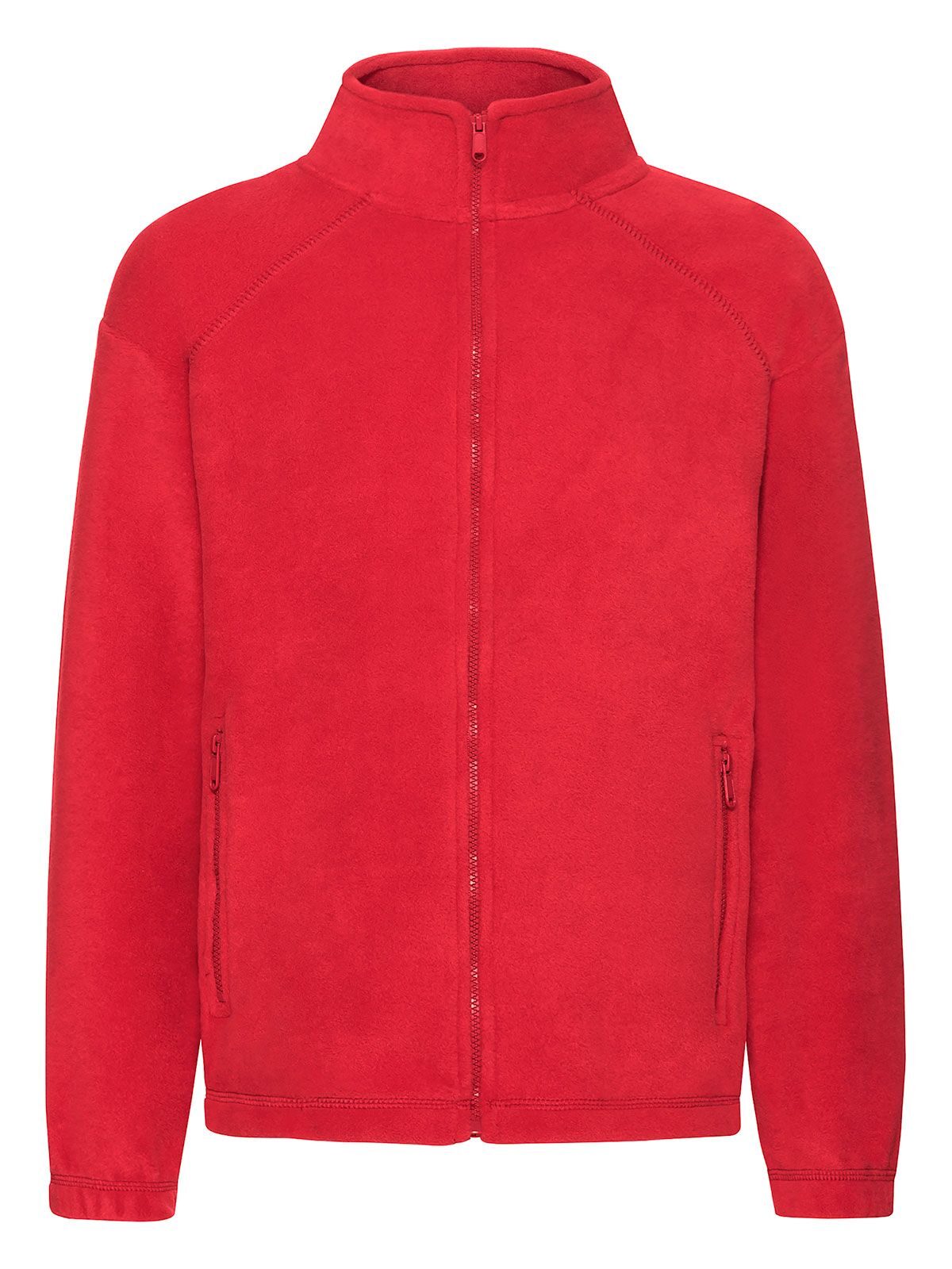 Casaco de lã polar infantil com zíper frontal - 40 - Vermelho