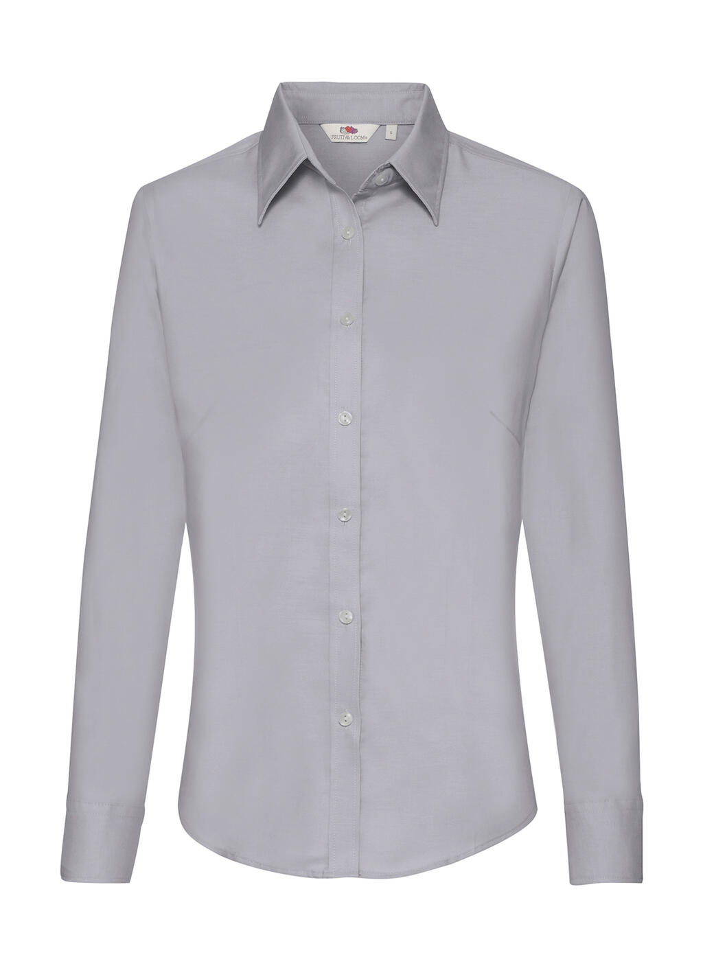 Camisa Oxford feminina de manga comprida - 114 - Cinza Oxford