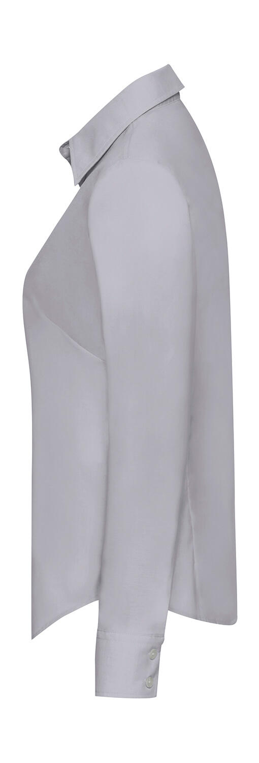 Camisa Oxford feminina de manga comprida