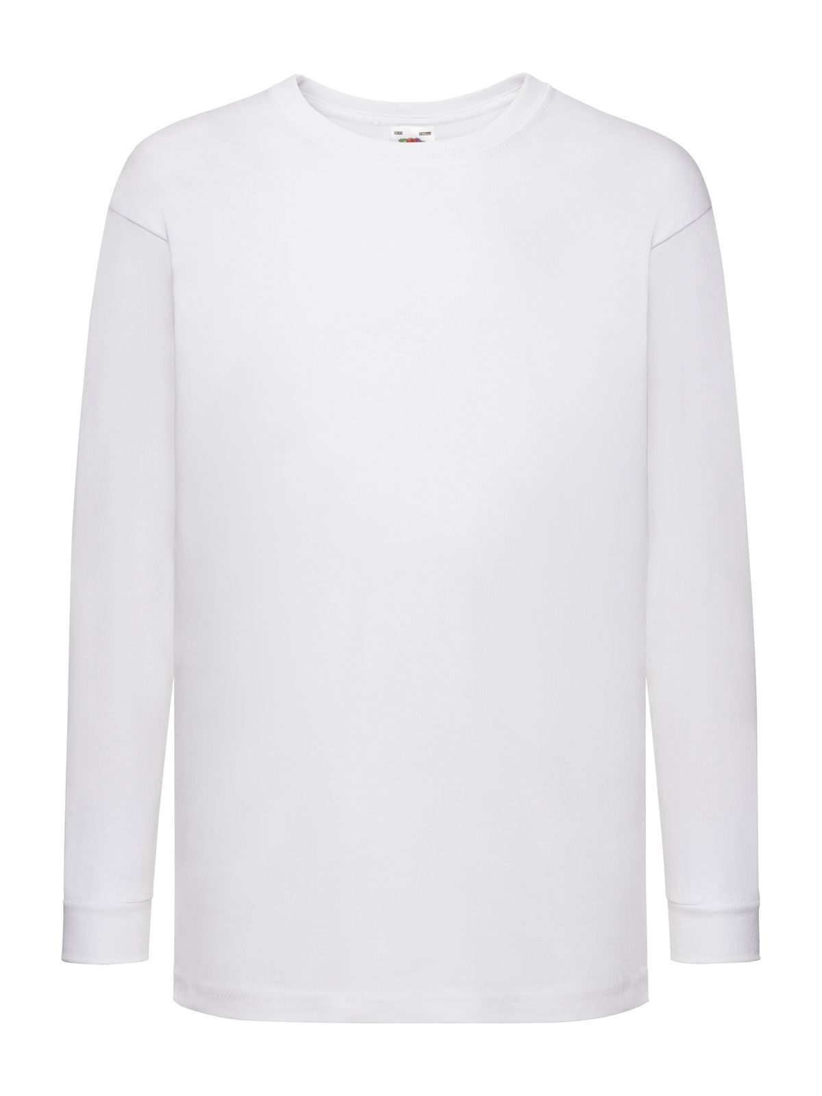 Camiseta infantil de manga comprida de tecido leve - 30 - Branco