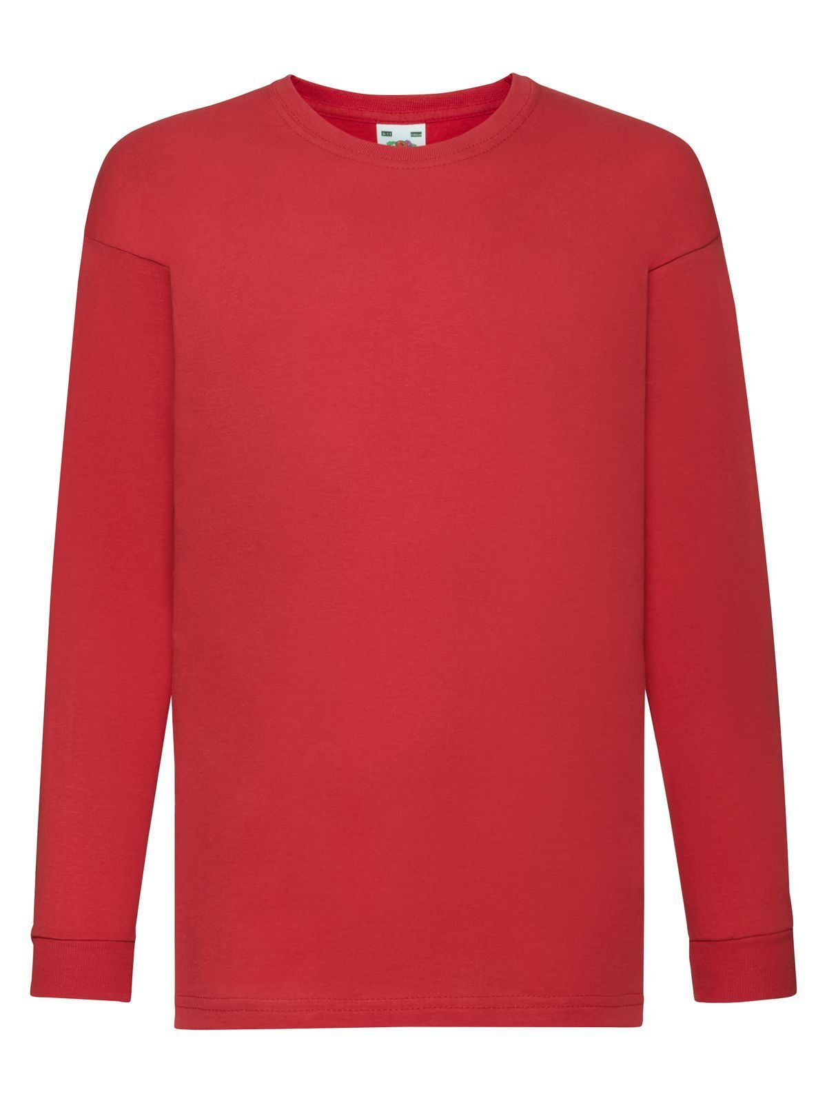 Camiseta infantil de manga comprida de tecido leve - 40 - Vermelho