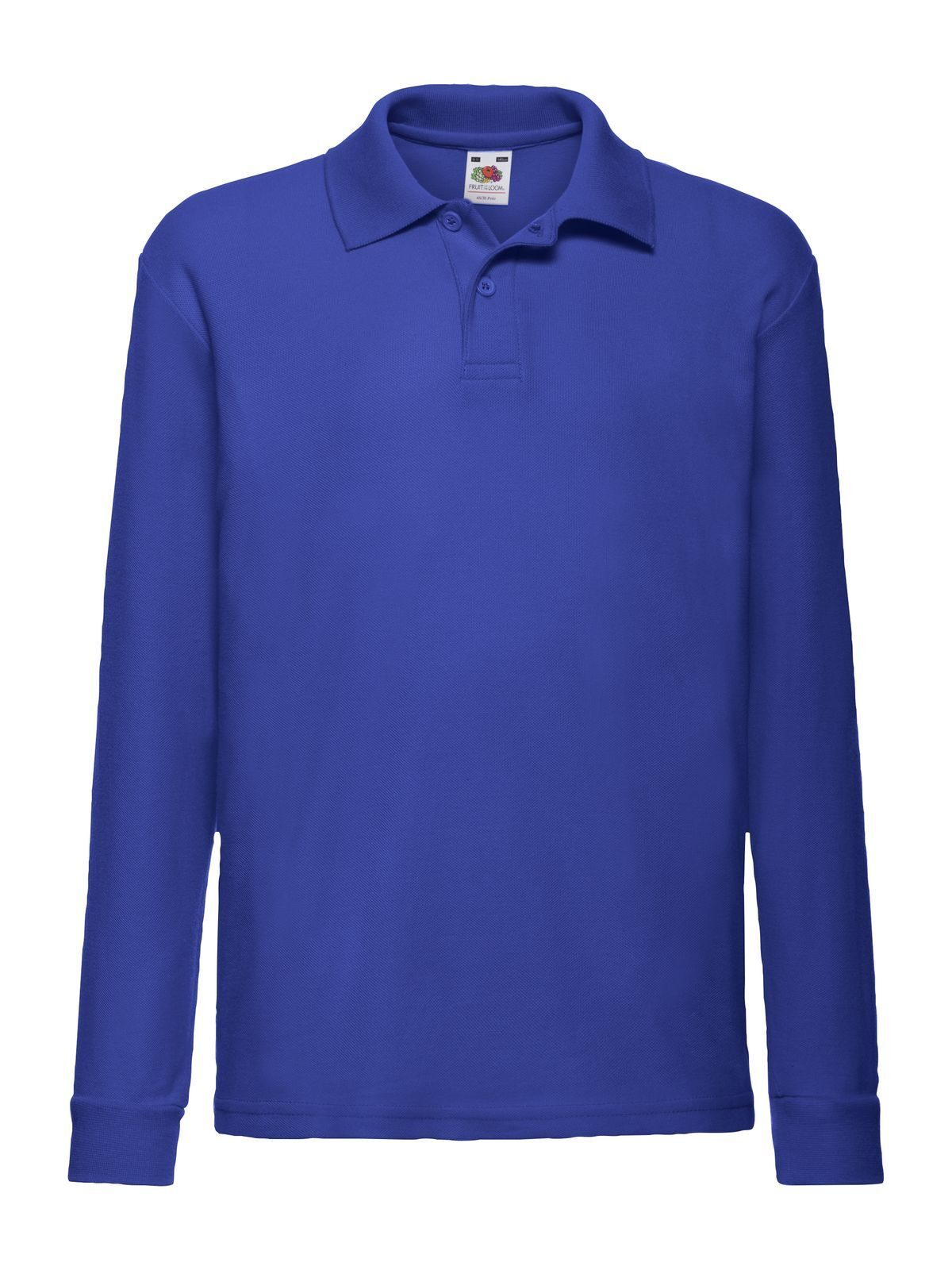Polo infantil de manga comprida 65/35 - 51 - Azul Royal