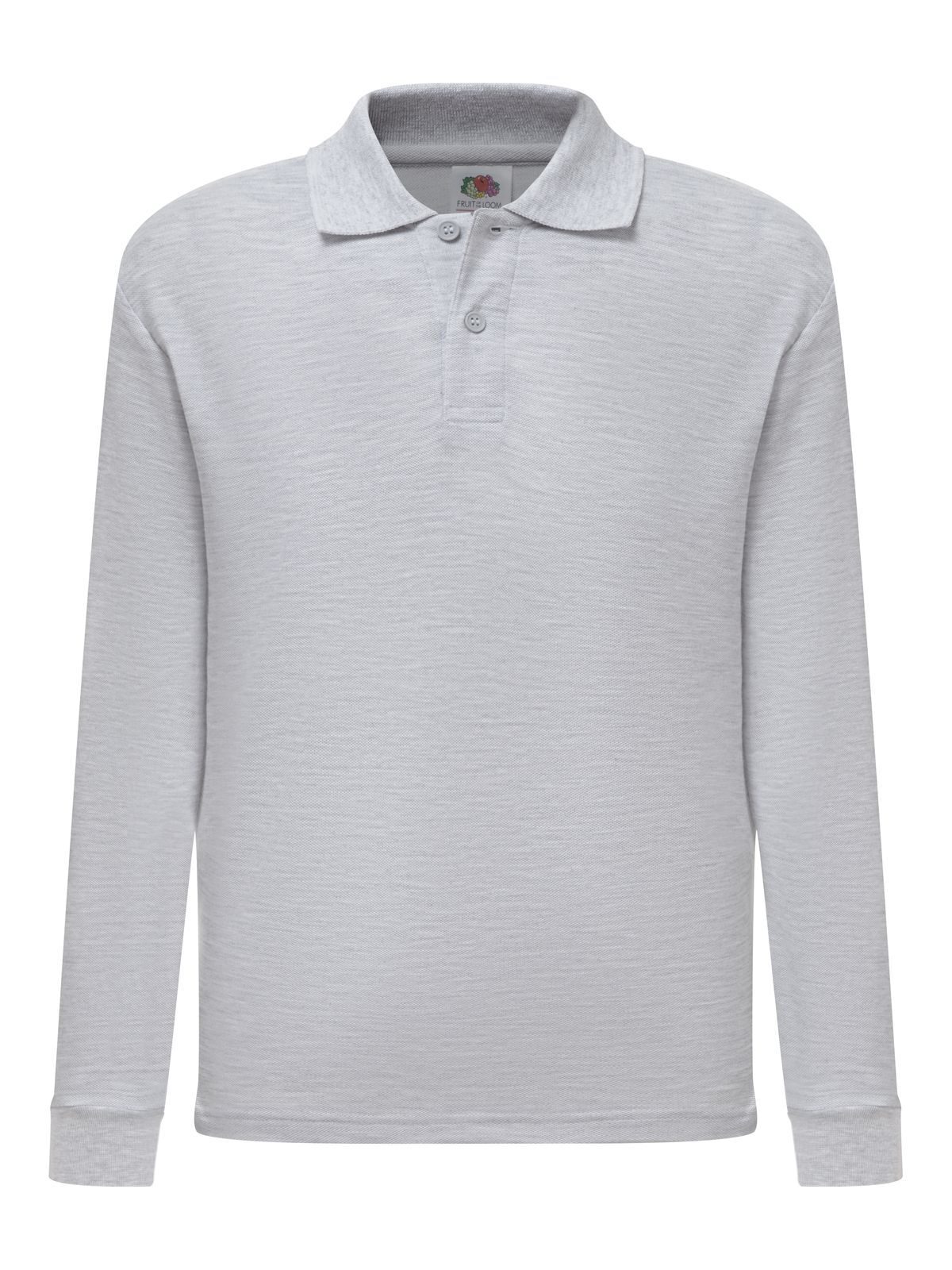 Polo infantil de manga comprida 65/35 - 94 - Heather Grey