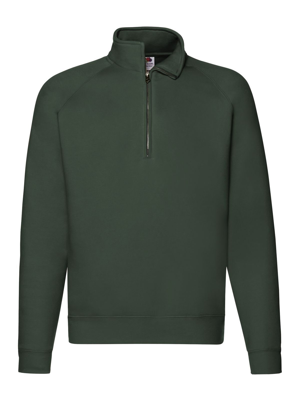Moletom Raglan Premium com Zíper no Gola - 38 - Verde Garrafa