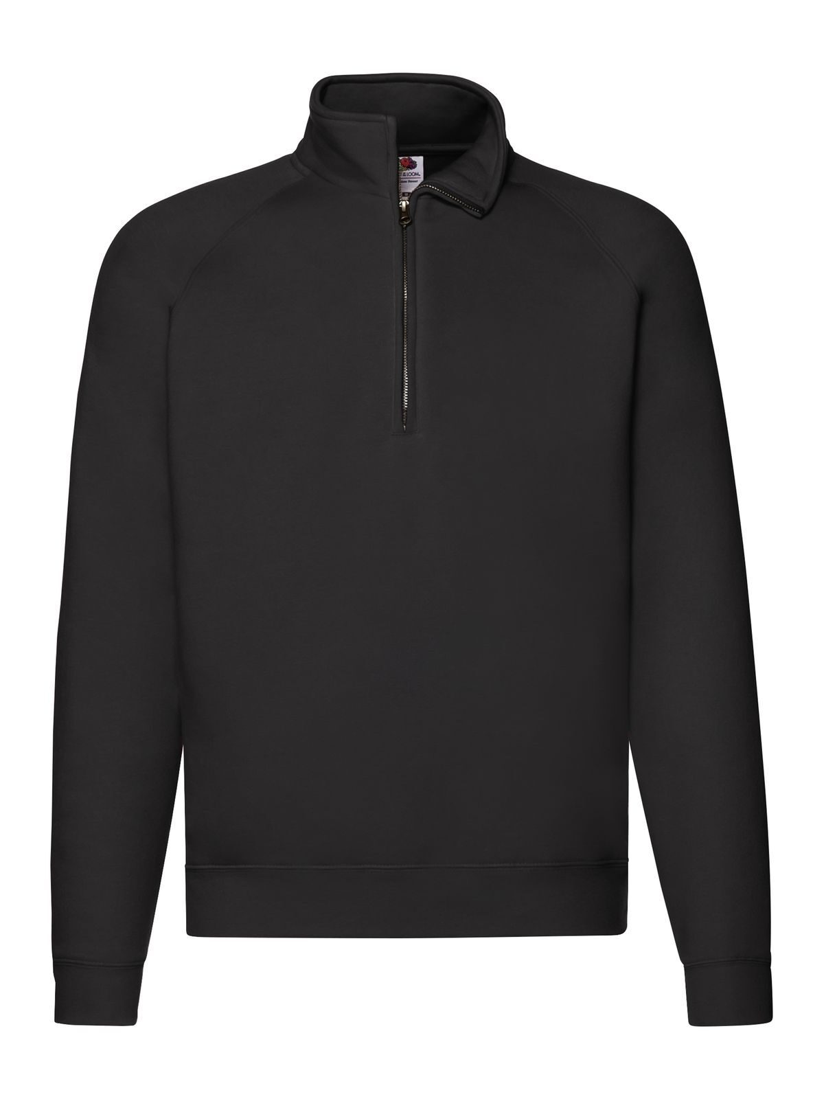 Moletom Raglan Premium com Zíper no Gola - 36 - Preto
