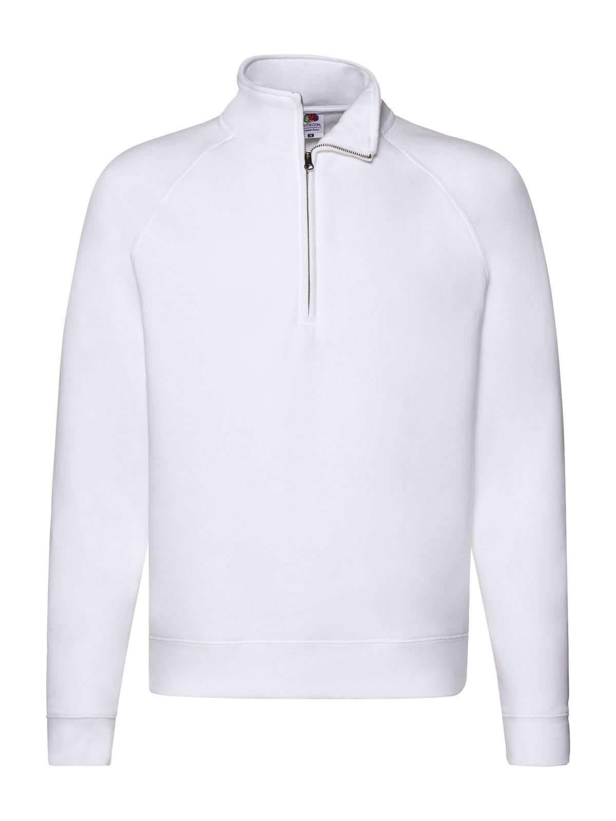 Moletom Raglan Premium com Zíper no Gola - 30 - Branco