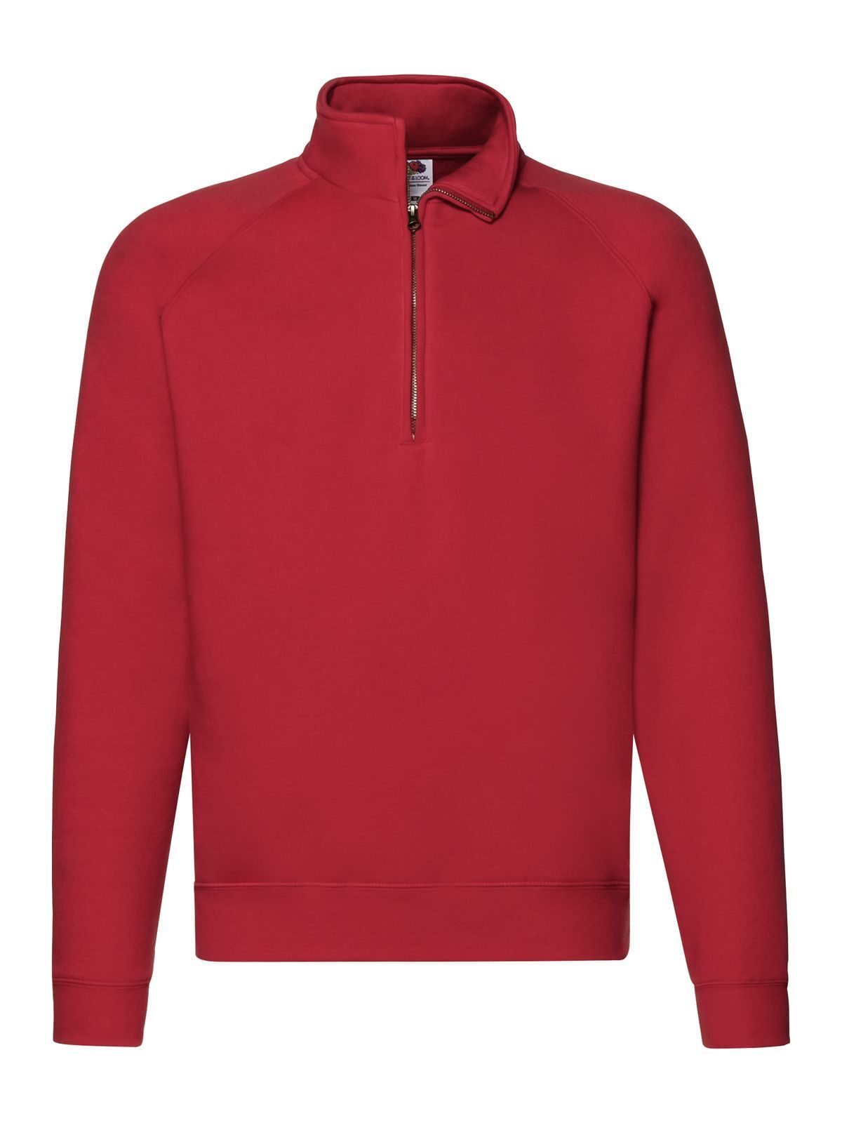 Moletom Raglan Premium com Zíper no Gola - 40 - Vermelho