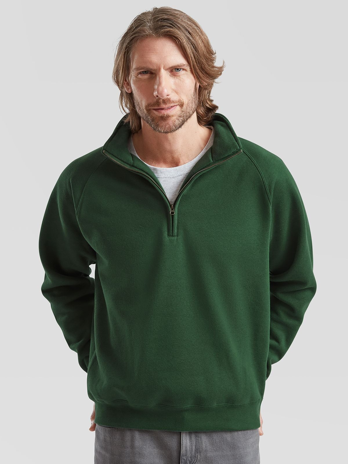 Moletom Raglan Premium com Zíper no Gola