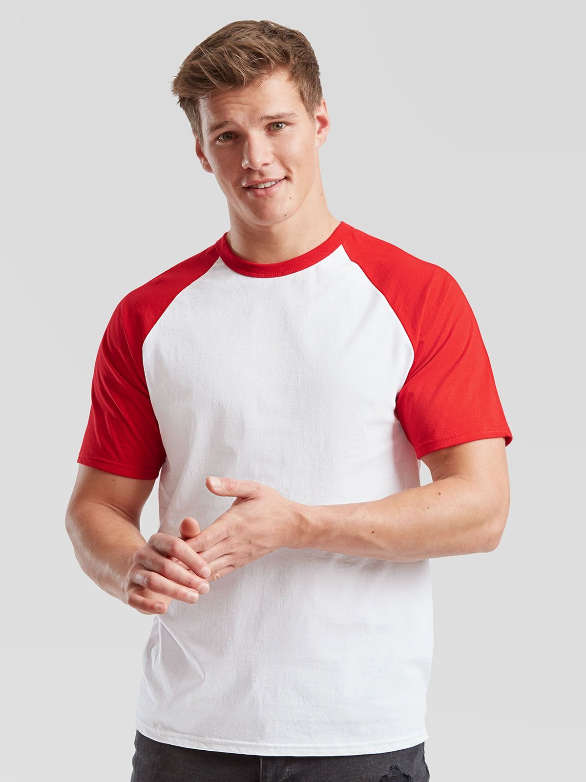 Camiseta de beisebol de manga curta